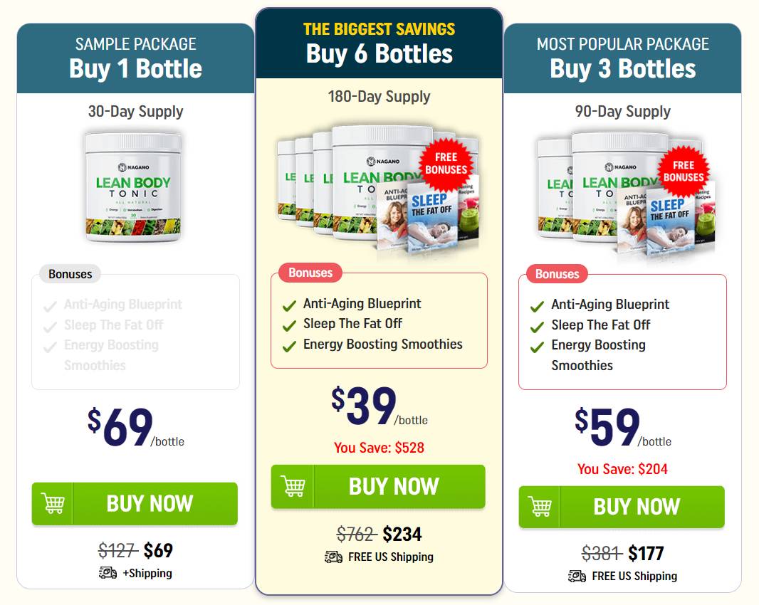 Nagano Lean Body Tonic Best Price